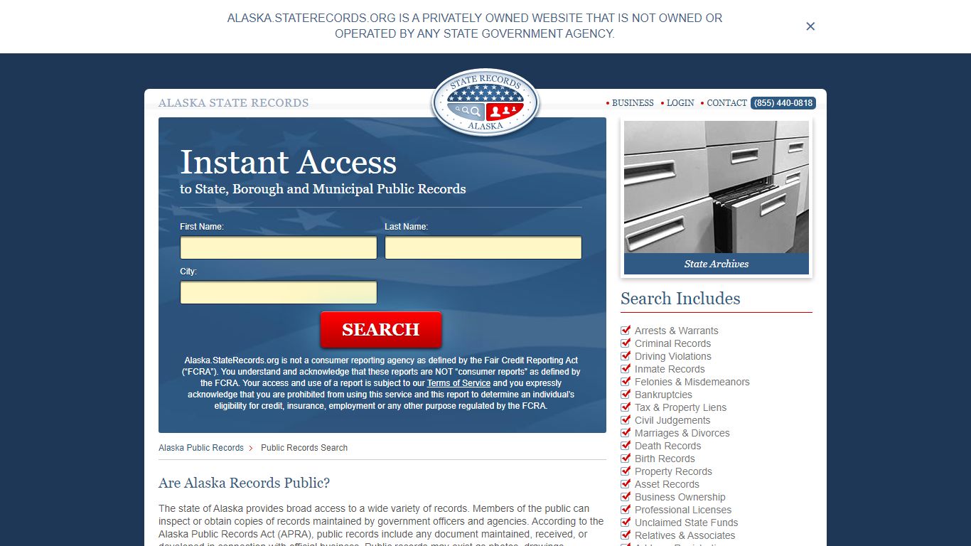 Alaska Public Records | StateRecords.org